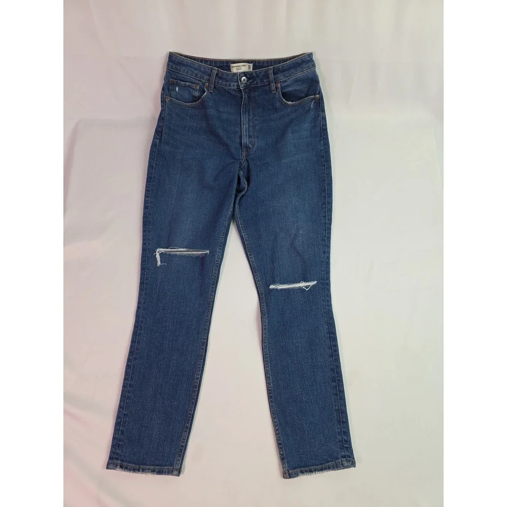 Abercrombie & Fitch Women's Jeans Size 30 Blue The Skinny High Rise Curve Denim